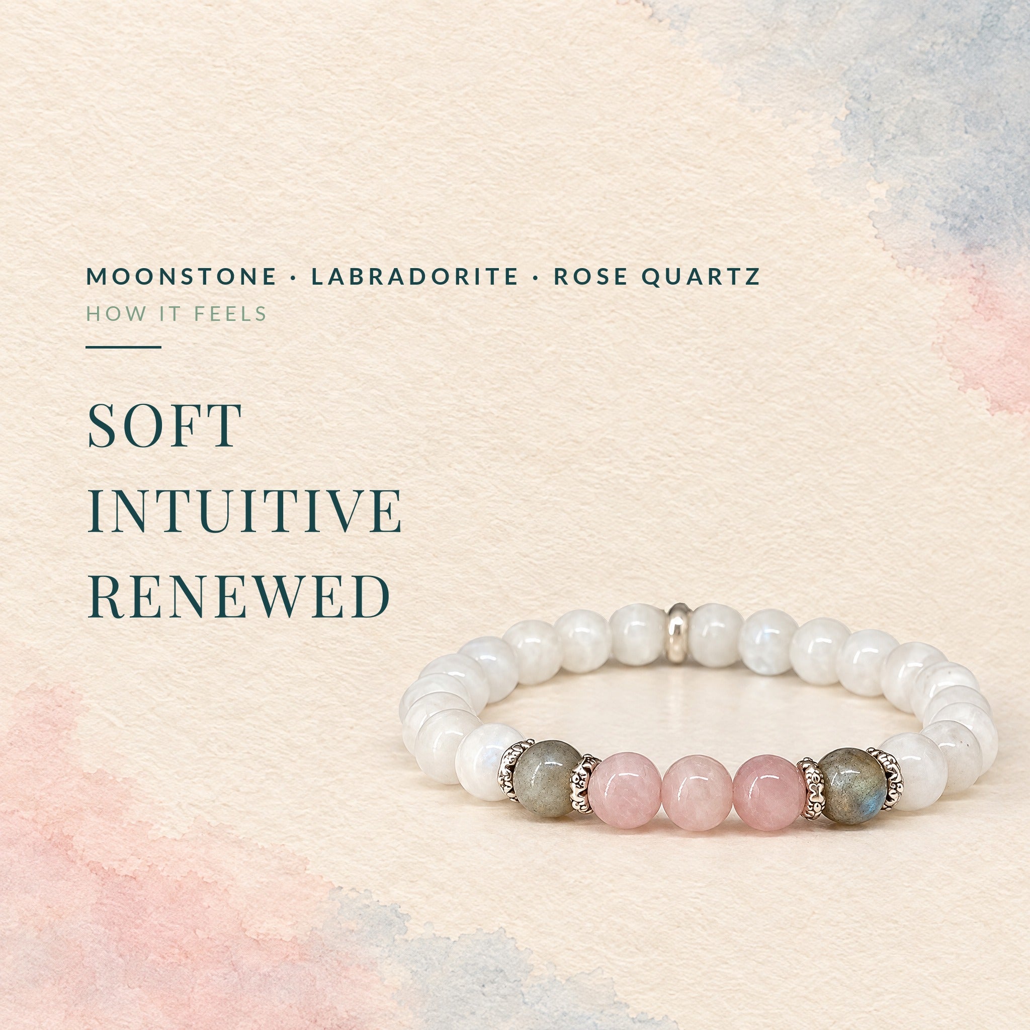 Moonstone, labradorite and rose quartz: how it feels