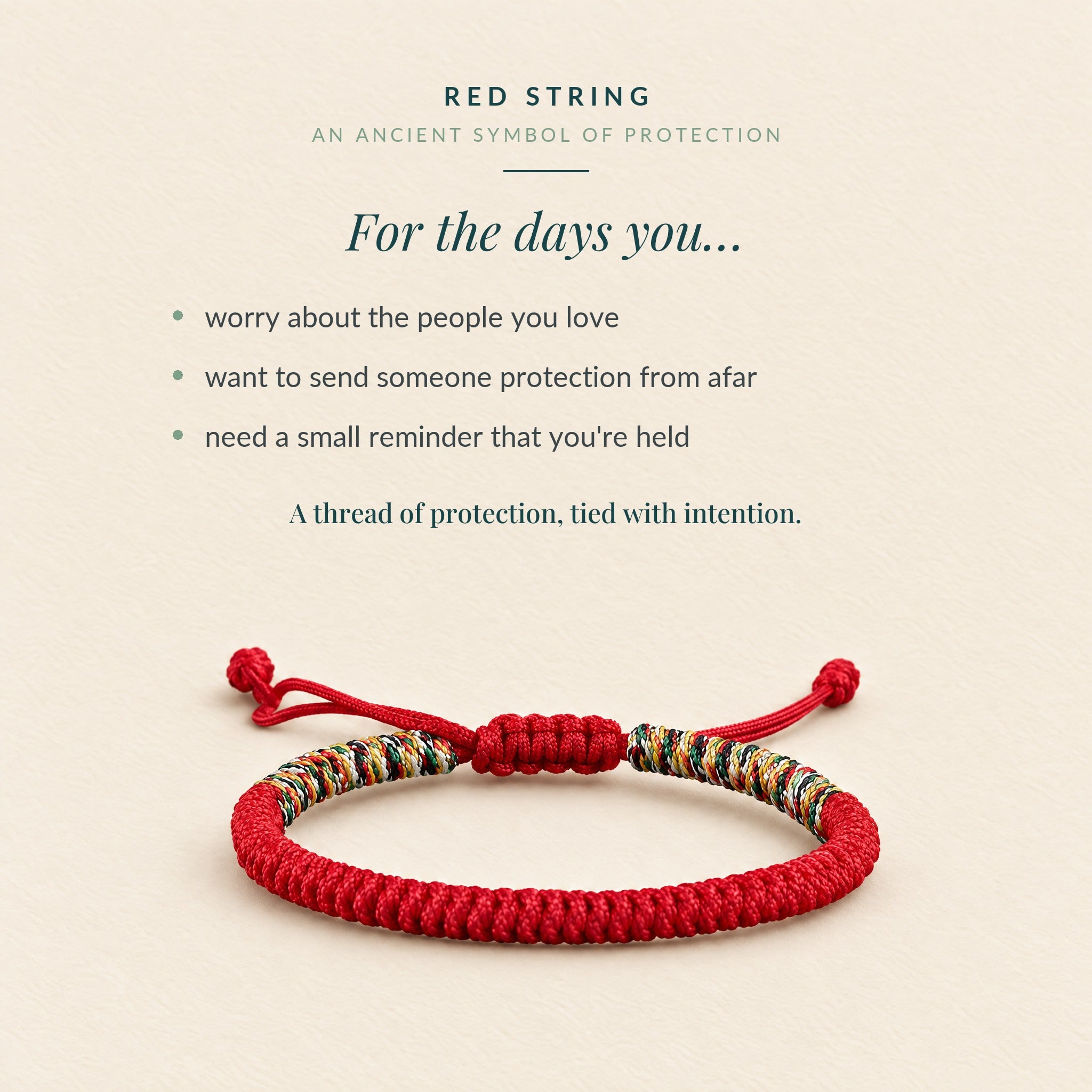 What the red string is for, with three everyday moments it supports